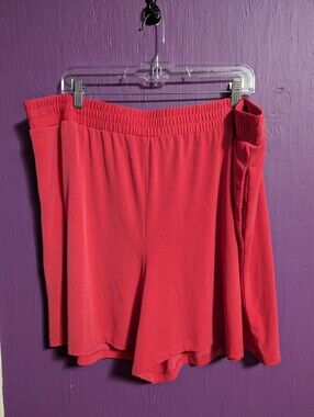 💜 Lane Bryant Pink Stretch Waist Shorts Pockets 22 24 3X